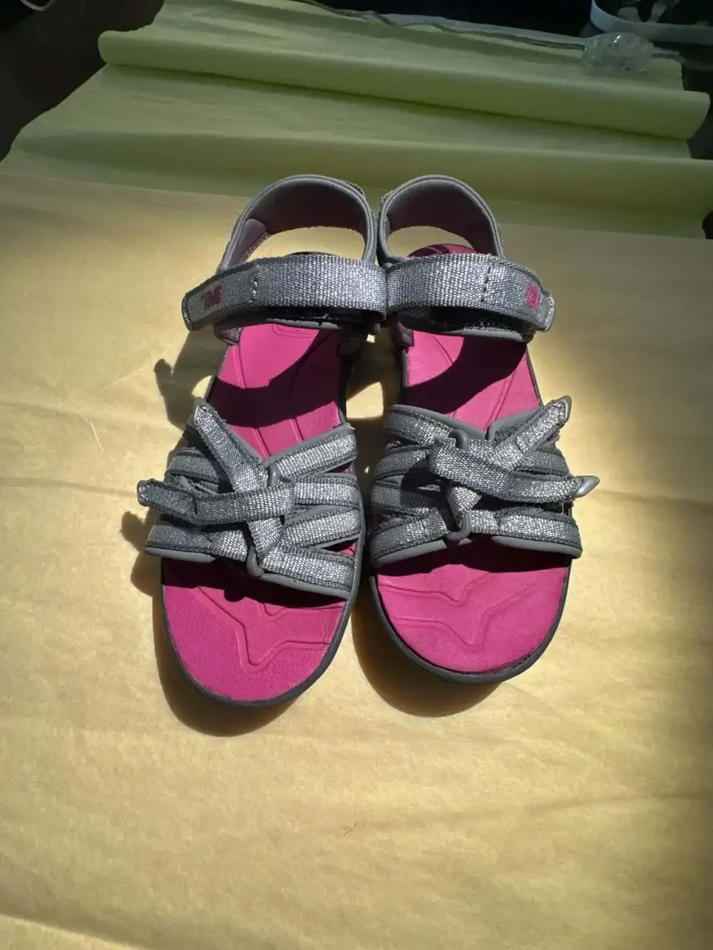 Teva Tirra Metallic Silver and Magenta Sport Sandals